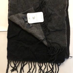 Linea Emmeti wool scarf 100% wool gray & black made in Italy